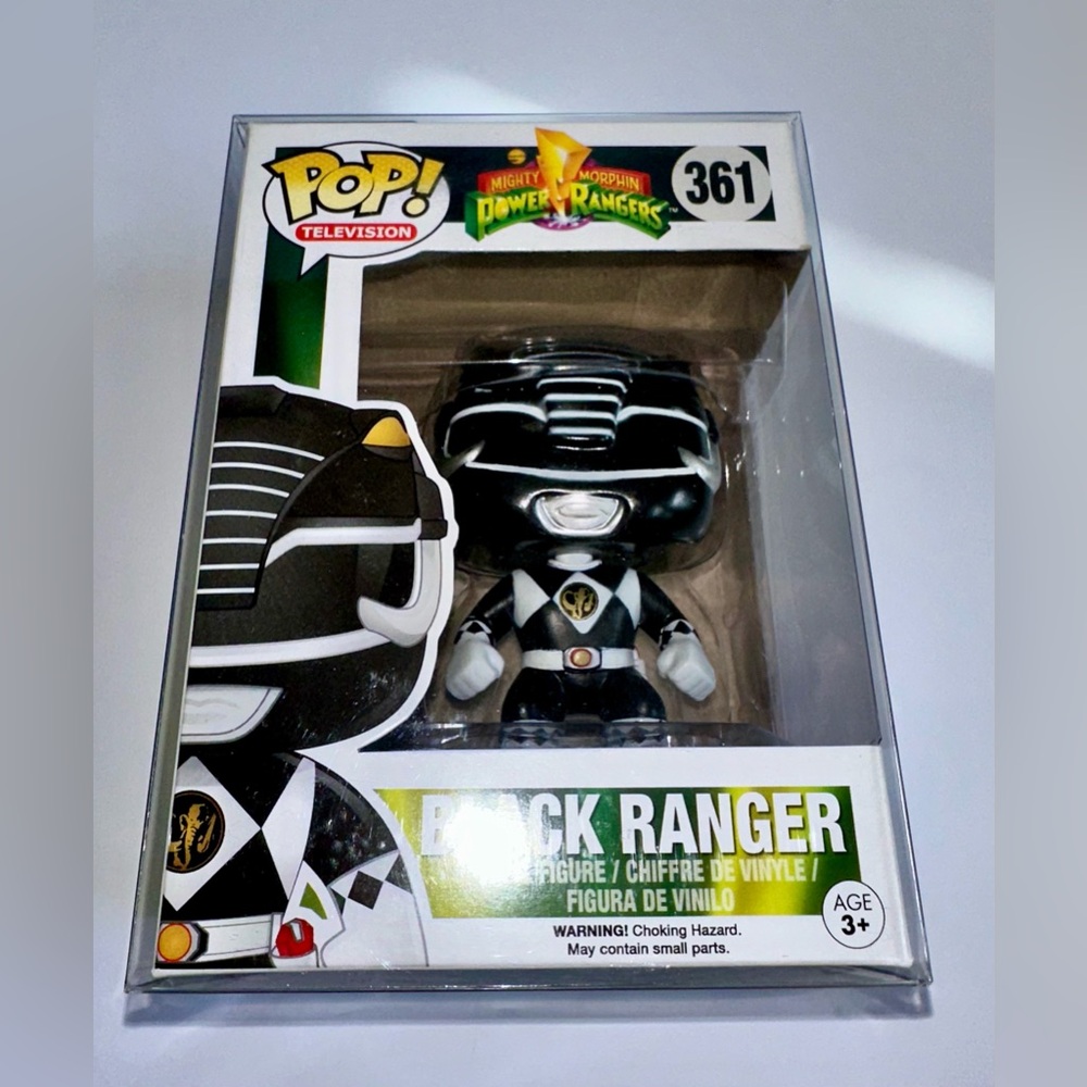 Funko Pop! Vinyl: Power Rangers - Black Ranger #361 W/Protector